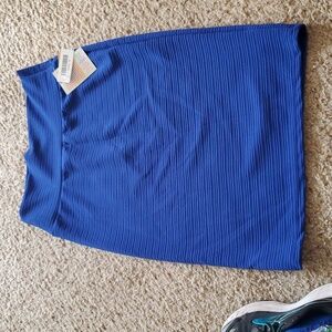 (CH) NWT LuLaRoe Cassue Vibrant Blue Pencil Skirt